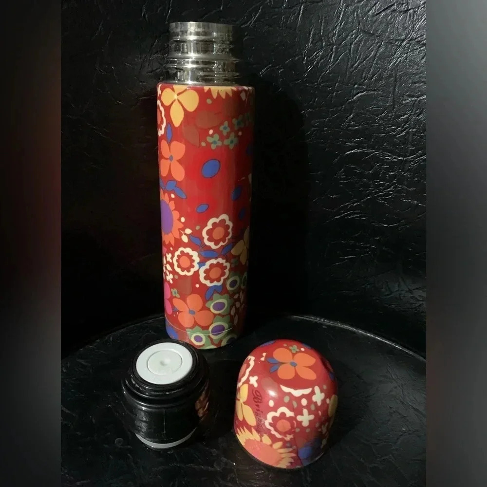 Brighton Bev To Go Tumbler Thermos Stainless Red Bright Floral 16 FL OZ - Picture 3 of 5